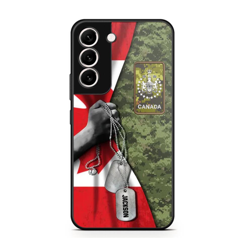 Personalized Canadian Solider/ Veteran Camo Rank 3D Printed Phonecase 22NOV-DY25