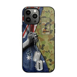 Personalized Australian Solider/ Veteran Camo Rank 3D Printed Phonecase 22NOV-DY25