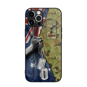 Personalized Australian Solider/ Veteran Camo Rank 3D Printed Phonecase 22NOV-DY25