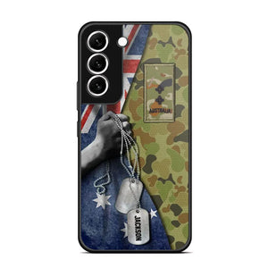 Personalized Australian Solider/ Veteran Camo Rank 3D Printed Phonecase 22NOV-DY25