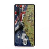 Personalized Australian Solider/ Veteran Camo Rank 3D Printed Phonecase 22NOV-DY25