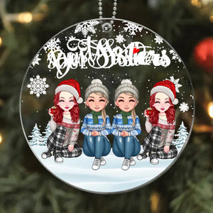 Personalized Besties Forever Soul Sisters Christmas Acrylic/Plastic Ornament Printed 22NOV-HQ26