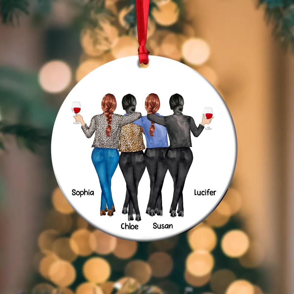 Personalized Our Laughs Our Memories Our Friendship Besties Gifts Christmas Acrylic/Plastic Ornament Printed QTHQ2611