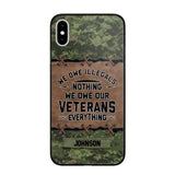 Personalized Canadian Solider/ Veteran We Owe Illegals Nothing We Owe Our Veterans Camo Phonecase 3D Printed 22NOV-HY29