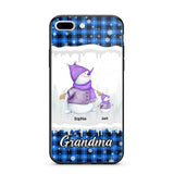 Personalized Snowman Grandma & Kid Name Christmas Phonecase 3D Printed 22DEC-HQ06