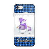 Personalized Snowman Grandma & Kid Name Christmas Phonecase 3D Printed 22DEC-HQ06