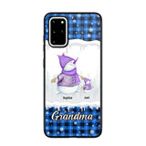 Personalized Snowman Grandma & Kid Name Christmas Phonecase 3D Printed 22DEC-HQ06