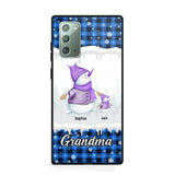 Personalized Snowman Grandma & Kid Name Christmas Phonecase 3D Printed 22DEC-HQ06