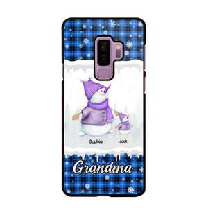 Personalized Snowman Grandma & Kid Name Christmas Phonecase 3D Printed 22DEC-HQ06