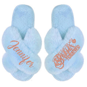 Personalized Besties Forever Soul Sisters Besties Gifts Fur Slippers Printed PNDT0612