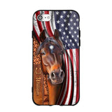 Personalized Horse Lovers Us Flag Phonecase 3D Printed 22DEC-HQ07