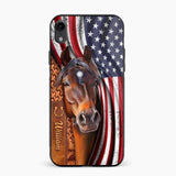 Personalized Horse Lovers Us Flag Phonecase 3D Printed 22DEC-HQ07