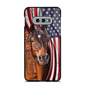 Personalized Horse Lovers Us Flag Phonecase 3D Printed 22DEC-HQ07