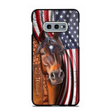 Personalized Horse Lovers Us Flag Phonecase 3D Printed 22DEC-HQ07