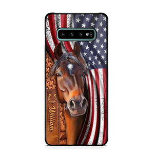 Personalized Horse Lovers Us Flag Phonecase 3D Printed 22DEC-HQ07