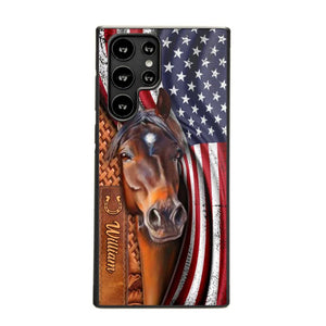 Personalized Horse Lovers Us Flag Phonecase 3D Printed 22DEC-HQ07