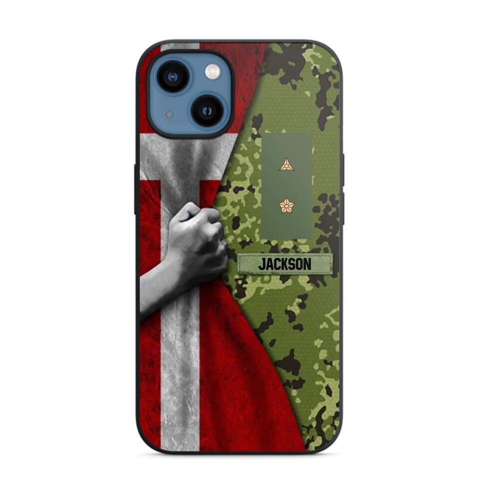 Personalized Danish Solider/Veteran Rank Camo Phonecase 3D Printed 22DEC-HY07