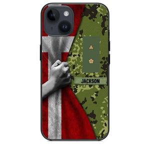 Personalized Danish Solider/Veteran Rank Camo Phonecase 3D Printed 22DEC-HY07