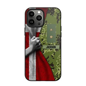 Personalized Danish Solider/Veteran Rank Camo Phonecase 3D Printed 22DEC-HY07