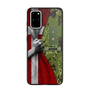 Personalized Danish Solider/Veteran Rank Camo Phonecase 3D Printed 22DEC-HY07