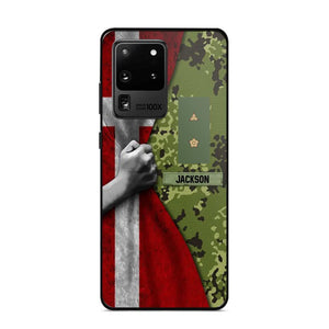 Personalized Danish Solider/Veteran Rank Camo Phonecase 3D Printed 22DEC-HY07