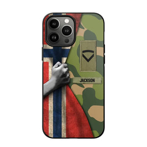 Personalized Norwegian Solider/Veteran Rank Camo Phonecase 3D Printed 22DEC-HY07