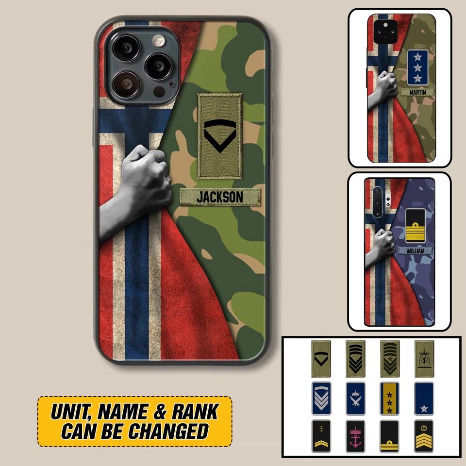 Personalized Norwegian Solider/Veteran Rank Camo Phonecase 3D Printed 22DEC-HY07