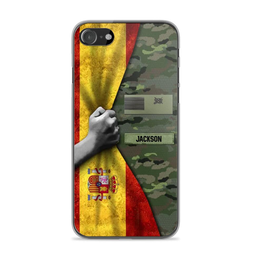 Personalized Spanish Solider/Veteran Rank Camo Phonecase 3D Printed 22DEC-HY07