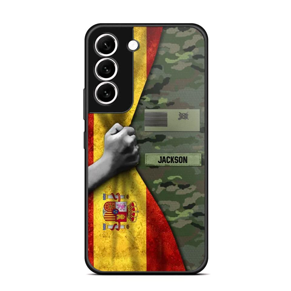 Personalized Spanish Solider/Veteran Rank Camo Phonecase 3D Printed 22DEC-HY07