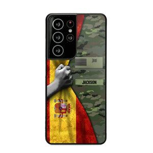 Personalized Spanish Solider/Veteran Rank Camo Phonecase 3D Printed 22DEC-HY07