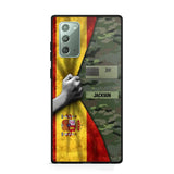 Personalized Spanish Solider/Veteran Rank Camo Phonecase 3D Printed 22DEC-HY07