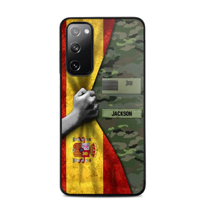 Personalized Spanish Solider/Veteran Rank Camo Phonecase 3D Printed 22DEC-HY07