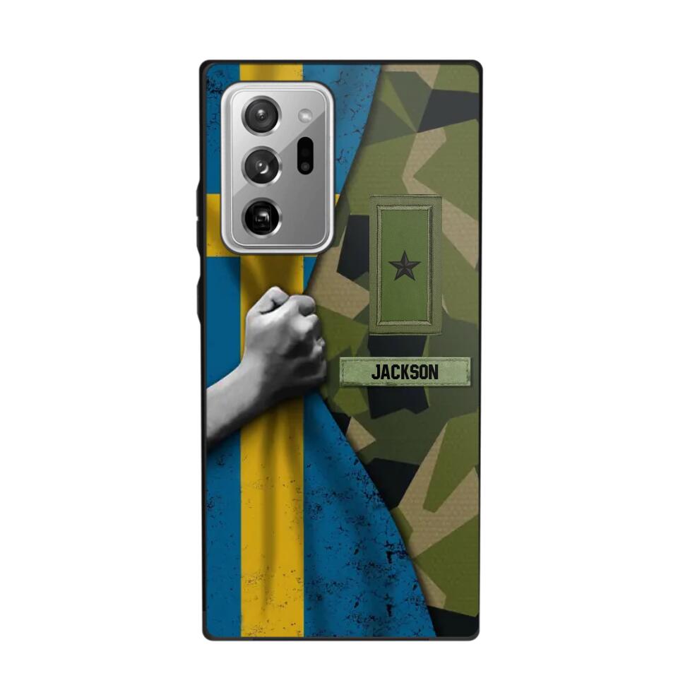 Personalized Sweden Solider/Veteran Rank Camo Phonecase 3D Printed 22DEC-HY07