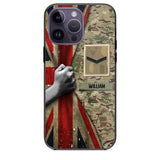 Personalized UK Solider/Veteran Rank Camo Phonecase 3D Printed 22DEC-HY07