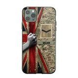 Personalized UK Solider/Veteran Rank Camo Phonecase 3D Printed 22DEC-HY07