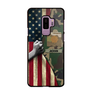 Personalized US Solider/Veteran Rank Camo Phonecase 3D Printed 22DEC-HY07