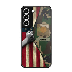 Personalized US Solider/Veteran Rank Camo Phonecase 3D Printed 22DEC-HY07