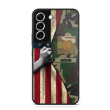 Personalized US Solider/Veteran Rank Camo Phonecase 3D Printed 22DEC-HY07