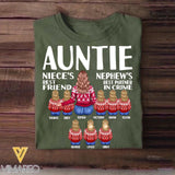 Personalized Auntie Niece's Best Friend Nephew's Best Partner In Crime Kid Name Tshirt Printed 22DEC-HQ08