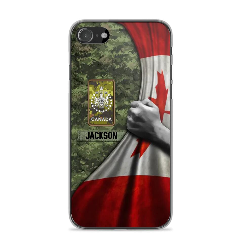 Personalized Canadian Solider/Veteran Rank Camo Flag Phonecase 3D Printed 22DEC-DT08