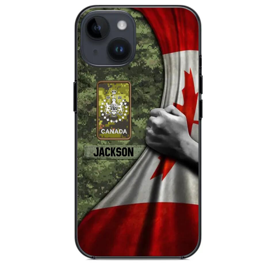 Personalized Canadian Solider/Veteran Rank Camo Flag Phonecase 3D Printed 22DEC-DT08