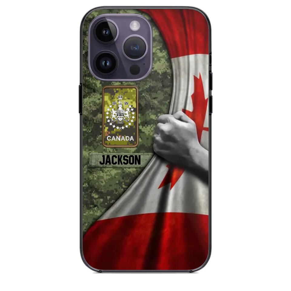 Personalized Canadian Solider/Veteran Rank Camo Flag Phonecase 3D Printed 22DEC-DT08