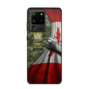 Personalized Canadian Solider/Veteran Rank Camo Flag Phonecase 3D Printed 22DEC-DT08