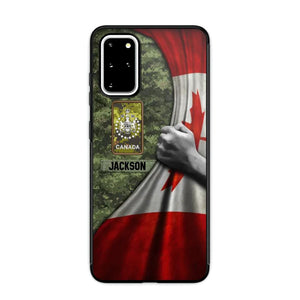 Personalized Canadian Solider/Veteran Rank Camo Flag Phonecase 3D Printed 22DEC-DT08