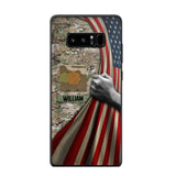 Personalized US Solider/Veteran Rank Camo Flag Phonecase 3D Printed 22DEC-DT08