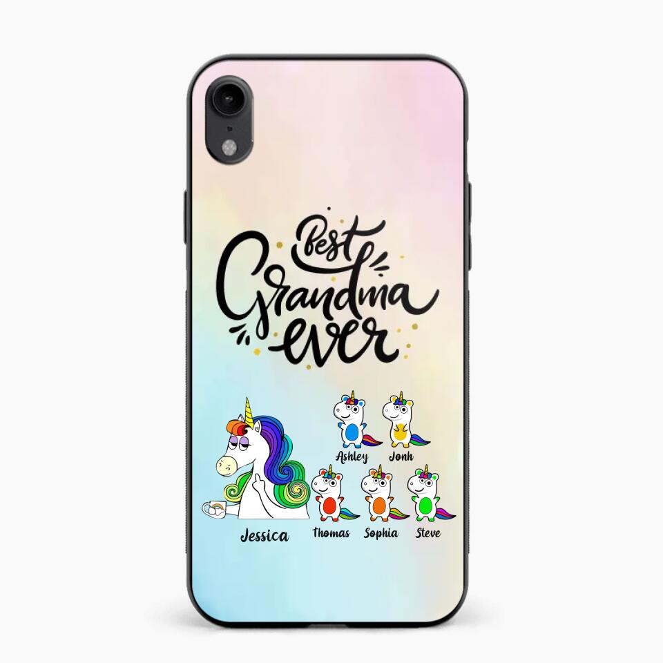 Personalized Best Grandma Ever Unicorn Kid Name Phonecase 3D Printed PNHY1212