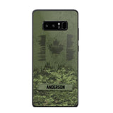 Personalized Canadian Soldier/Veteran Camo Phonecase 3D Printed 22DEC-DT15