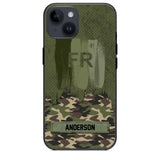 Personalized France Soldier/Veteran Camo Phonecase 3D Printed 22DEC-DT15