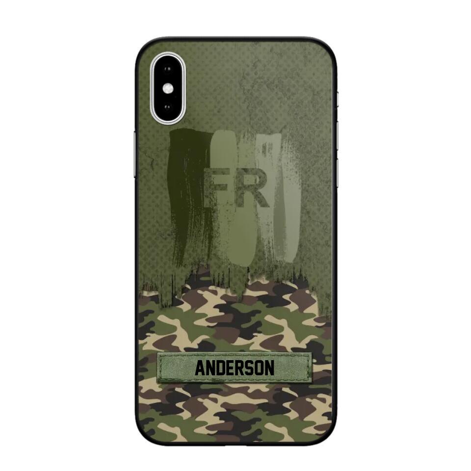 Personalized France Soldier/Veteran Camo Phonecase 3D Printed 22DEC-DT15