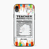 Personalized Teacher Nutrition Facts Phonecase Printed 22DEC-DT19